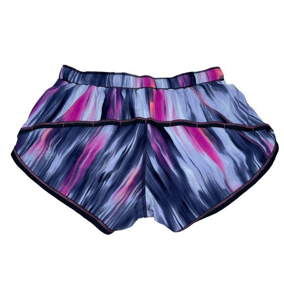 Lululemon Run Roll Down Shorts Women’s 4 Mirage Deep Indigo Polyester Pink Gray - Picture 2 of 7